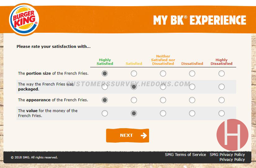 My BK Experience Win a Free Whooper With Burger King Survey
